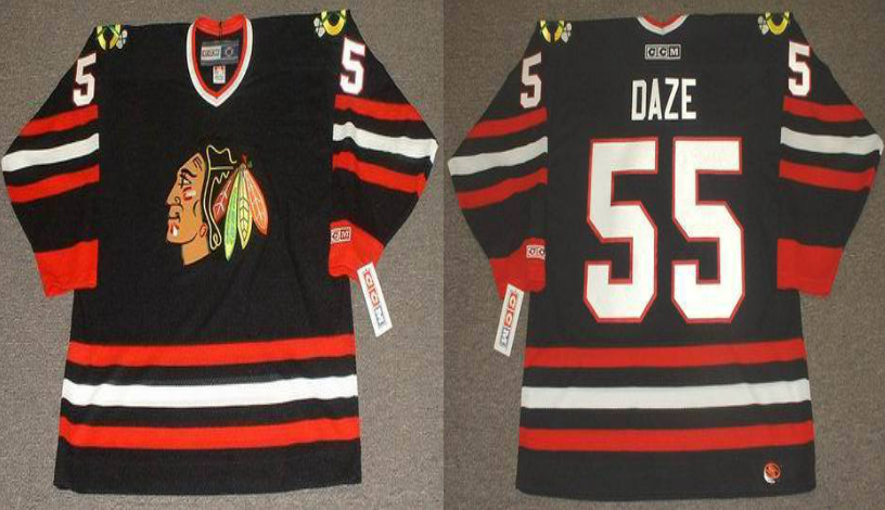 2019 Men Chicago Blackhawks 55 Daze black CCM NHL jerseys